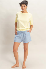 Yellow Oversized Short Sleeve Crew Neck T-Shirt