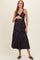 Black Floral Lace Detail Strappy Maternity Maxi Dress