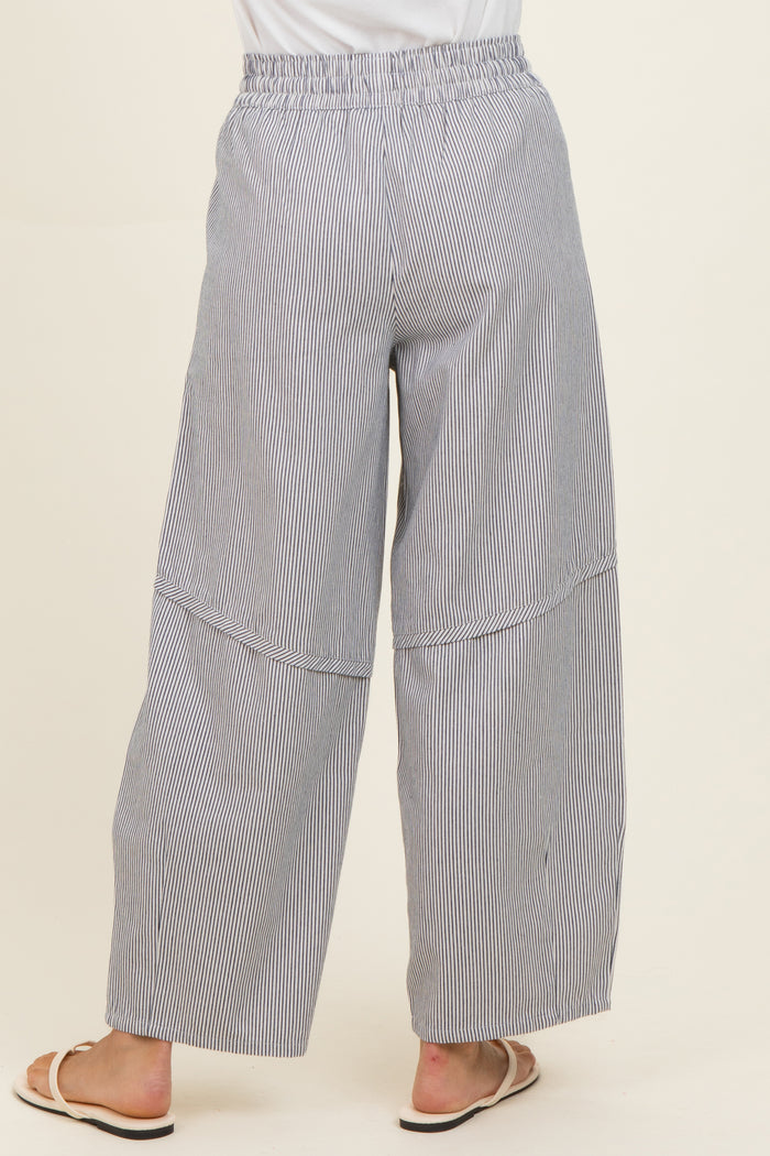 Off White Striped Relaxed Fit Pants
