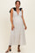 White Polka Dot Shoulder Tie Maternity Dress