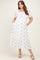 Ivory Embroidered Smocked Plus Maternity Midi Dress