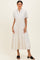 Ivory Striped Waist Tie Shirt Dress