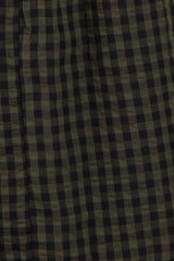 maternity wear black and green gingham patterned dress with a relaxed fit and lightweight fabric