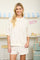 Ivory Floral Short Sleeve Pullover Top