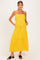Sunflower Strapless Cinched Waist Tie Maternity Maxi Dress