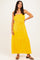 Sunflower Strapless Cinched Waist Tie Maxi Dress