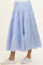 Light Blue Printed Tiered Maternity Maxi Skirt