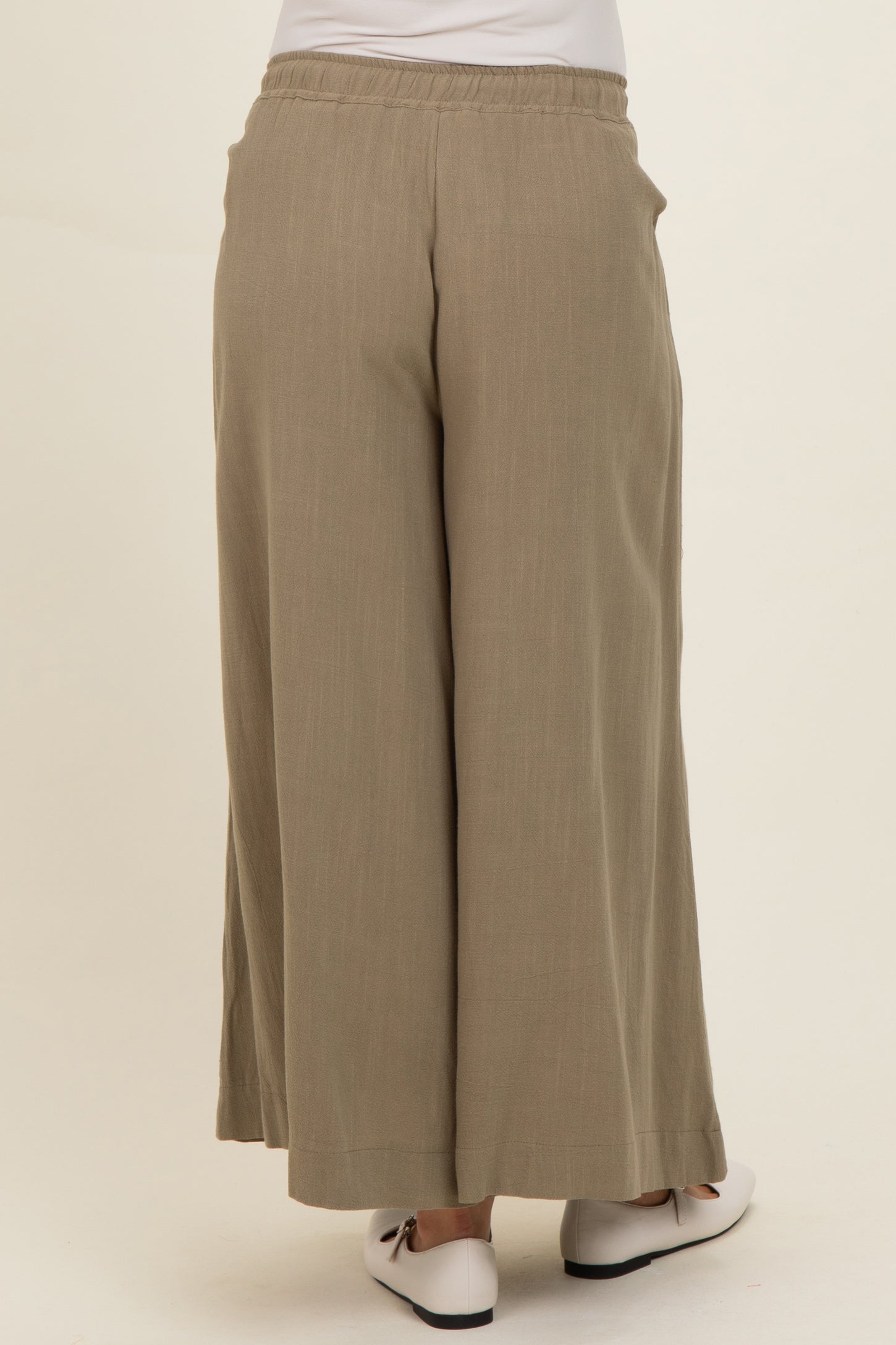 Cactus Elastic Waist Wide Leg Culottes Maternity Pants