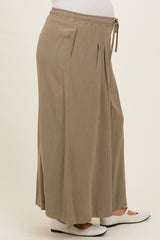 Cactus Elastic Waist Wide Leg Culottes Maternity Pants