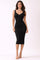 Black Notch Neckline Tank Dress