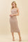 Hazel Wood Striped Crisscross Back Dress