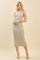 Olive Striped Crisscross Back Dress
