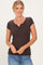 Hot Fudge Short Sleeve Henley Top
