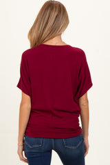 Cabernet Dolman Sleeve Boat Neck Maternity Top