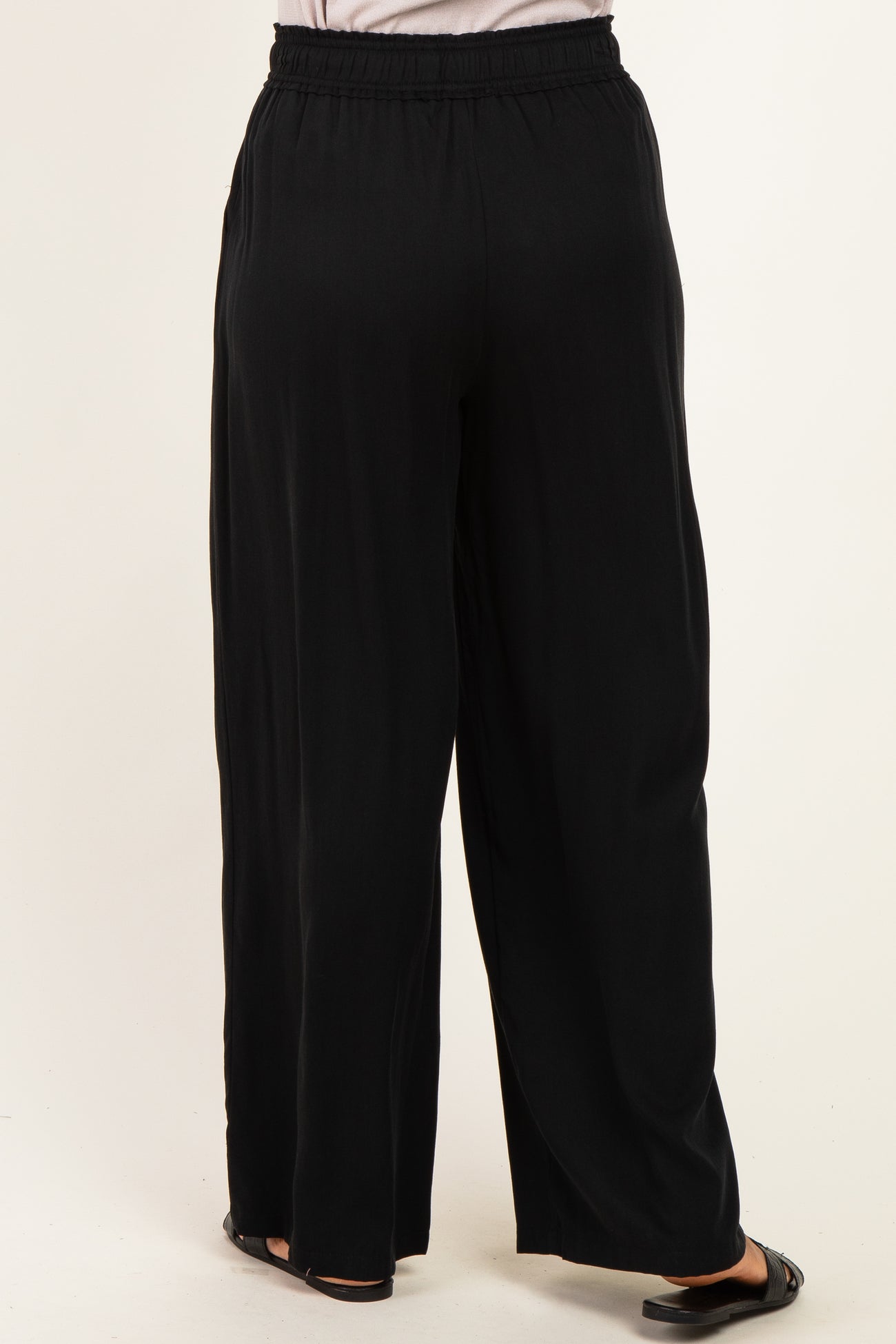 Black Drawstring Waistband Pants