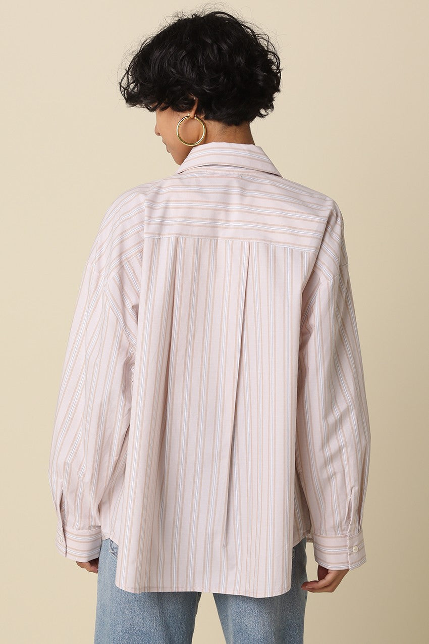 Mocha Stripe Striped Button-Down Shirt