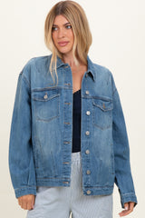 Medium Wash Oversized Denim Jackets