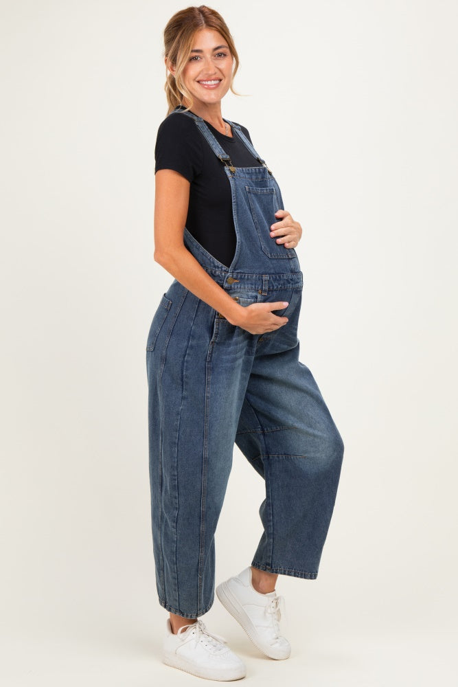 Denim Vintage Wash Maternity Overall
