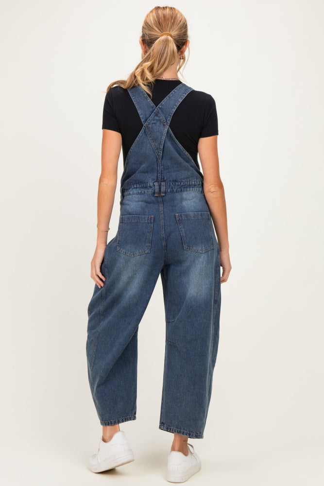 Denim Vintage Wash Maternity Overall