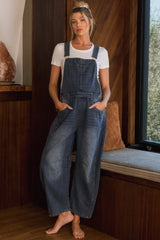 Denim Vintage Wash Maternity Overall