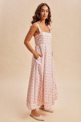 Pink Peony Floral Maxi Dress