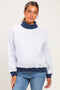 Grey Colorblock Cowl Neck Maternity Sweatshirt