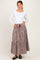 Brown Gingham Tiered Maternity Maxi Skirt
