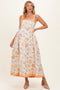 Daffodil Floral Embroidered Maternity Maxi Dress
