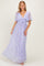 Lavender Lace Flutter Sleeve Tiered Maxi Dress