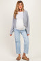 Heather Grey Waffle Knit Balloon Sleeve Maternity Cardigan