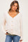 Cream Chenille Knit Button Front Maternity Cardigan