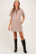 Chestnut Striped Polo Maternity T-Shirt Mini Dress