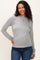 Heather Grey Striped Rolled Neck Maternity Top