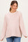 Pink Striped Oversized Maternity Long Sleeve Top