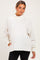 Clean Ivory Washed Oversized Mock Neck Maternity Sweatshirt