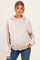 Oatmeal Oversized Fleece Terry Maternity Hoodie