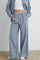 Blue Multi Drawstring Checkered Pants