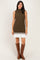 Olive Colorblock Ribbed Knit Mini Dress