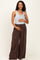 Espresso Drawstring Wide Leg Maternity Pants