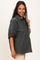 Pine Oversized Check Plaid Maternity Button Down Shirt