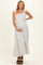 White Polka Dot Back Bow Maternity Maxi Dress