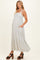 White Polka Dot Back Bow Maternity Maxi Dress
