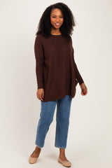 Cacao Oversize Pocket Sweater Top