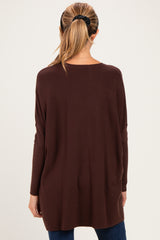 Cacao Oversize Pocket Sweater Top