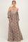 Mocha Lace Off Shoulder Long Sleeve Maxi Dress