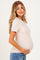 Natural Brushed Ribbed Knit Maternity Crewneck Tee
