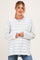 Light Blue Striped Oversized Maternity Long Sleeve Top