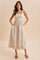 Coral Rose Column Floral Print Maxi Dress