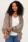 Mocha Chunky Knit Bubble Sleeve Cardigan
