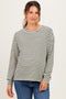 Hunter Green Striped Maternity Long Sleeve Top